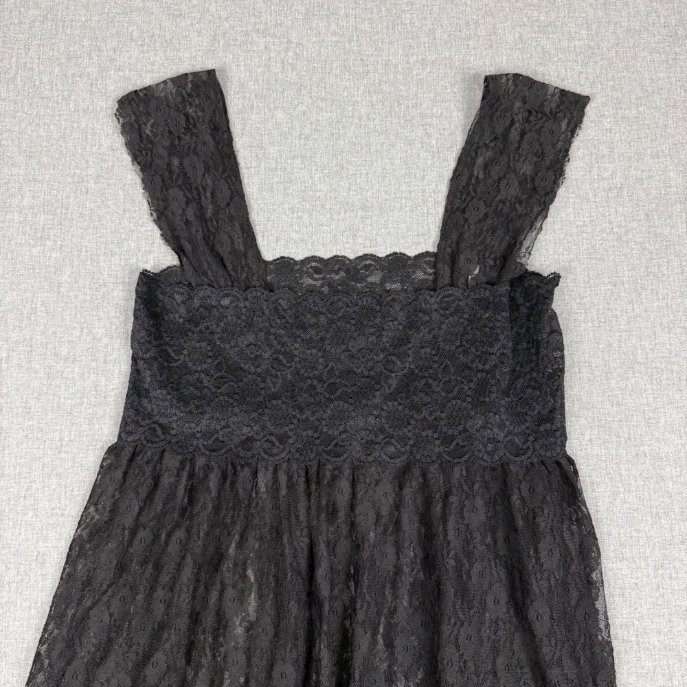 Free People Black Lace Maxi Dress Intimately NWT Medium Goth Boho - Picture 11 of 12